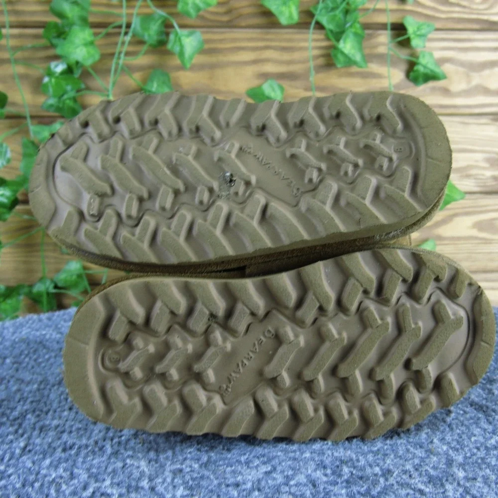 Bearpaw Elle‎ Kids Brown Suede Leather Sheepskin Lined Winter Boots Toddler 8